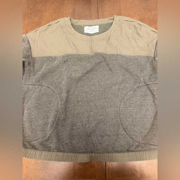 Two-Tone REI - Nook Quilted Pullover Sweatshirt in Dark Army Cot Heather - Picture 5 of 9